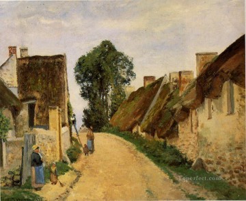 calle del pueblo auvers sur oise 1873 Camille Pissarro Pinturas al óleo
